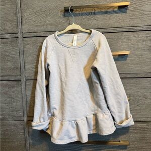 Girls' Gray Long Sleeve Top